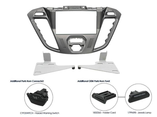 Vaizdas LAFOF15D, rėmelis 2-DIN magnetolai Ford Transit Custom 2012-2015                                                                                      