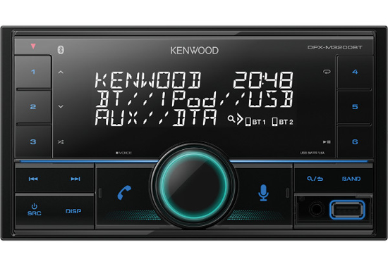 Vaizdas Kenwood, DPX-M3200BT 2-DIN USB MP3 magnetola su AUX                                                                                                   