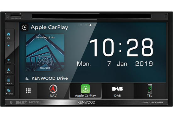 Vaizdas Kenwood, DNX-5190DABS 2-DIN DVD multimedija su navigacija, Bluetoo                                                                                    