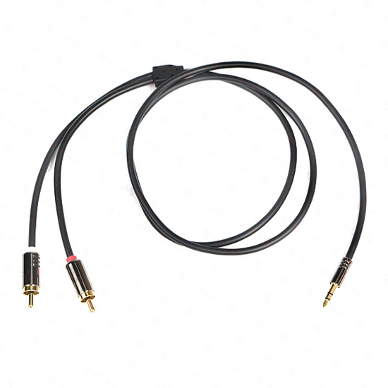 Vaizdas Aux įėjimo adapteris jack 3.5mm  kištukas - 2 RCA kištukas                                                                                            