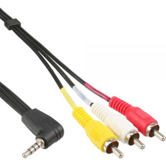 Vaizdas Aux įėjimo adapteris 3 RCA kištukas - Jack kištukas 3.5mm                                                                                             