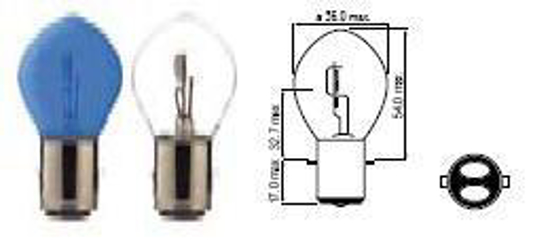 Vaizdas Bosma lemputė BA20d, 35/35W, S2                                                                                                                       