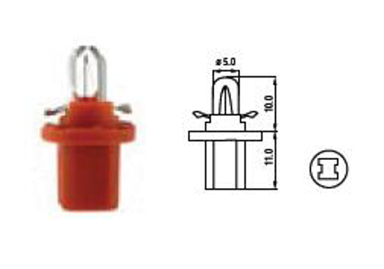 Vaizdas Bosma lemputė BX8.5, 1.2W                                                                                                                             