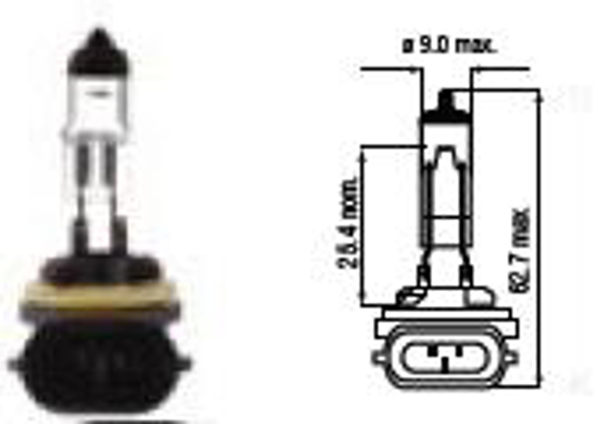 Vaizdas Bosma lemputė 12,8V, 27W, Black top                                                                                                                   