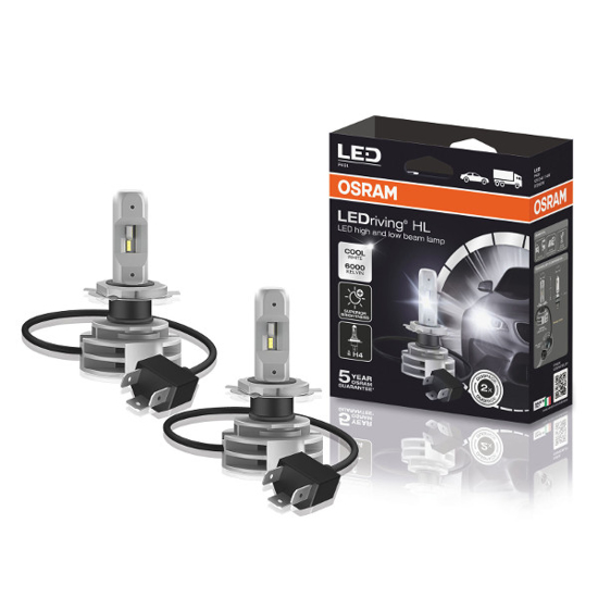 Vaizdas Osram LED pagrindinės šviesos H4, 6000K, LEDriving HL, 2vn, 9726CW                                                                                    