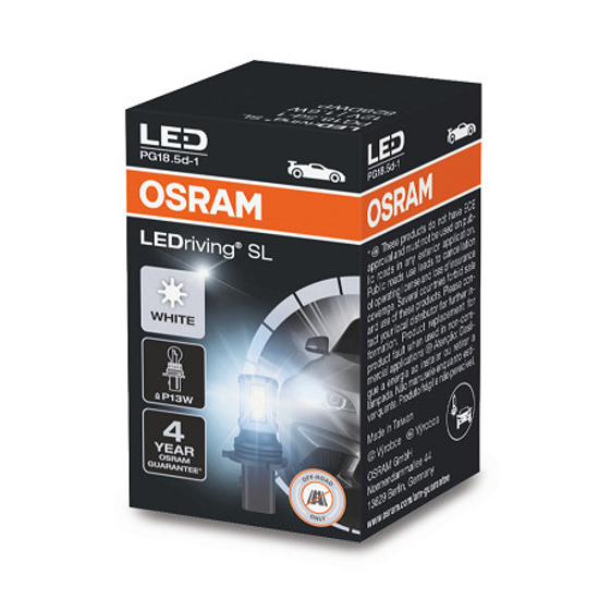 Vaizdas Osram LED lemputės, P13W, PG18.5D-1, 12V, Balta, 6000K, 828DWP                                                                                        