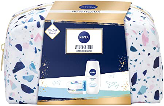 Vaizdas „NIVEA Companion“ dovanu rinkinys su tualeto reikmenu krepsiu, duso kremu, drekinamuoju kremu